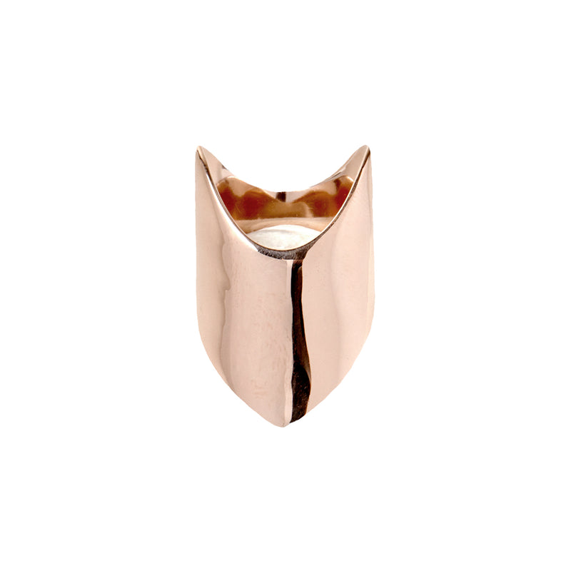 Single Small Rose Gold Armour Ring