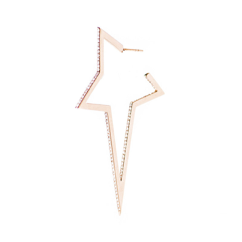 Diane Kordas Jewellery Diamond Large Star Earring 18kt gold