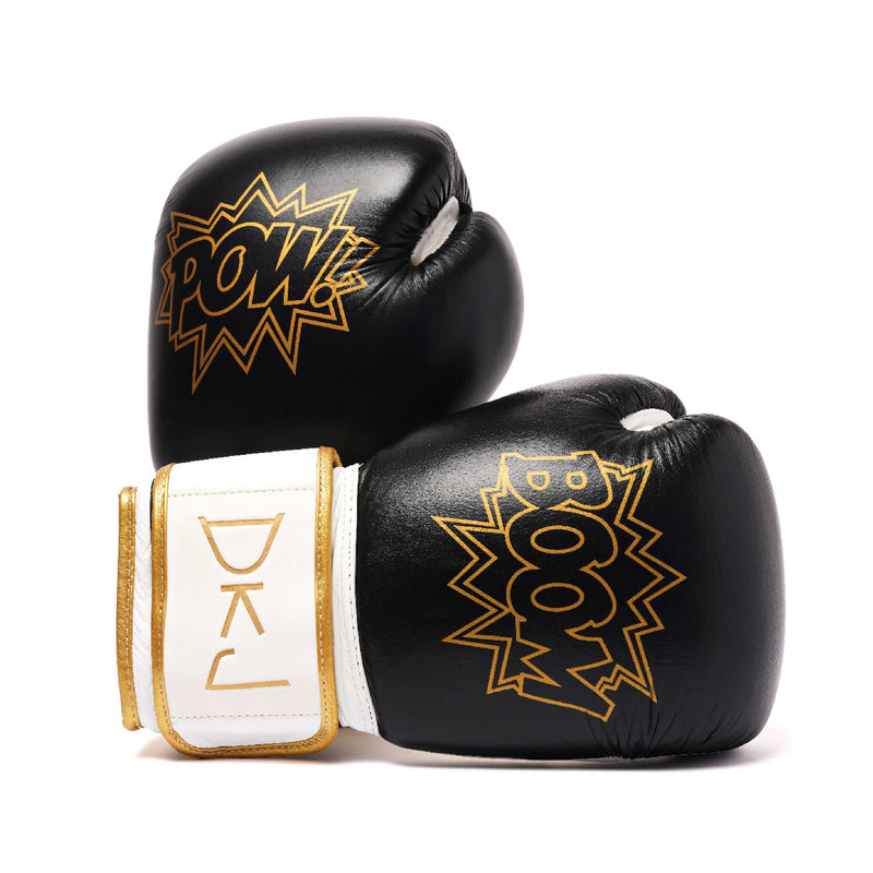 Gold Pop Art Boxing Gloves