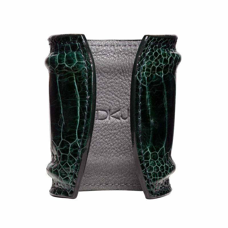 Green Ostrich Leather Cuff