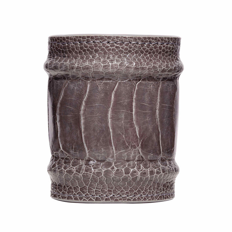 Grey Ostrich Leather Cuff