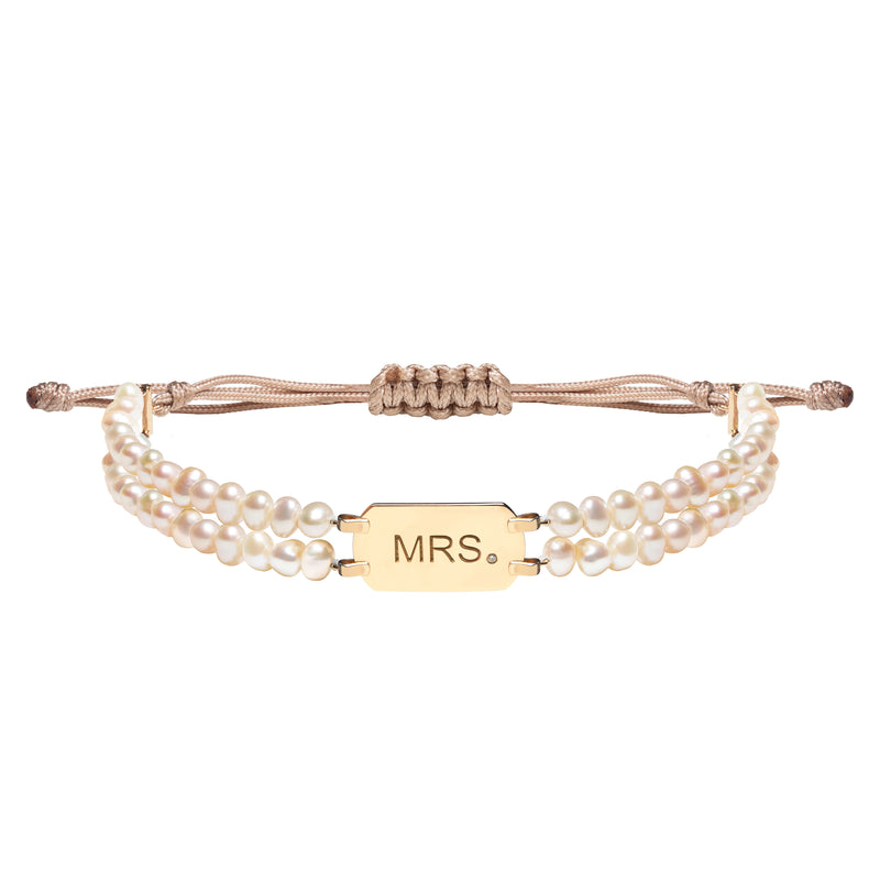 MRS. White Pearl Double Strand Bracelet