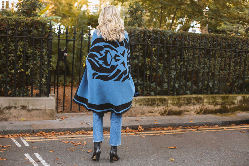 Lion Blanket in Denim