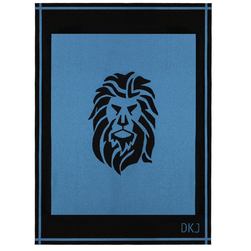 Lion Blanket in Denim