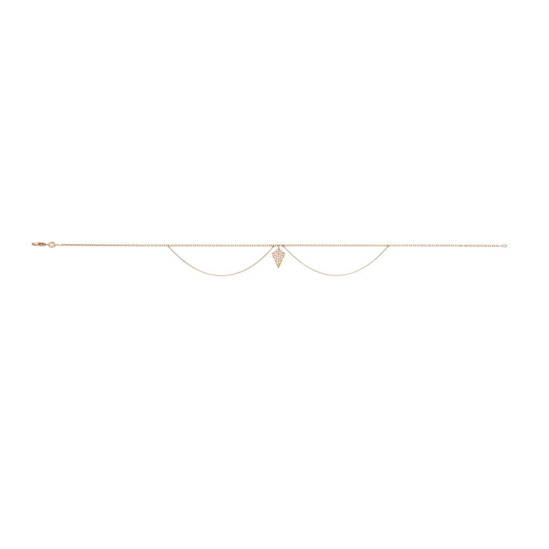 Diamond shield anklet