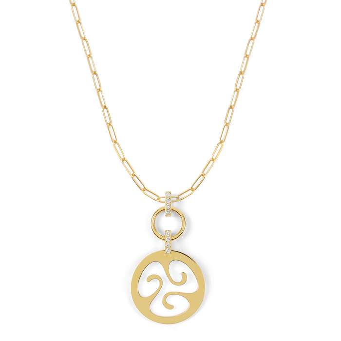 Trippy Diamond Pendant Necklace