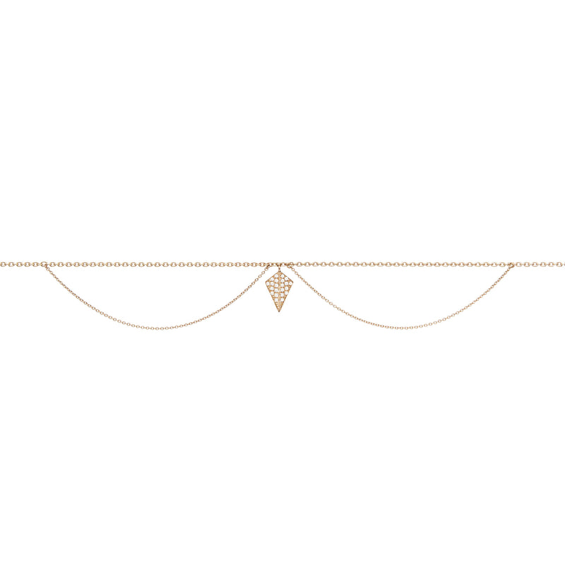 Diamond shield anklet