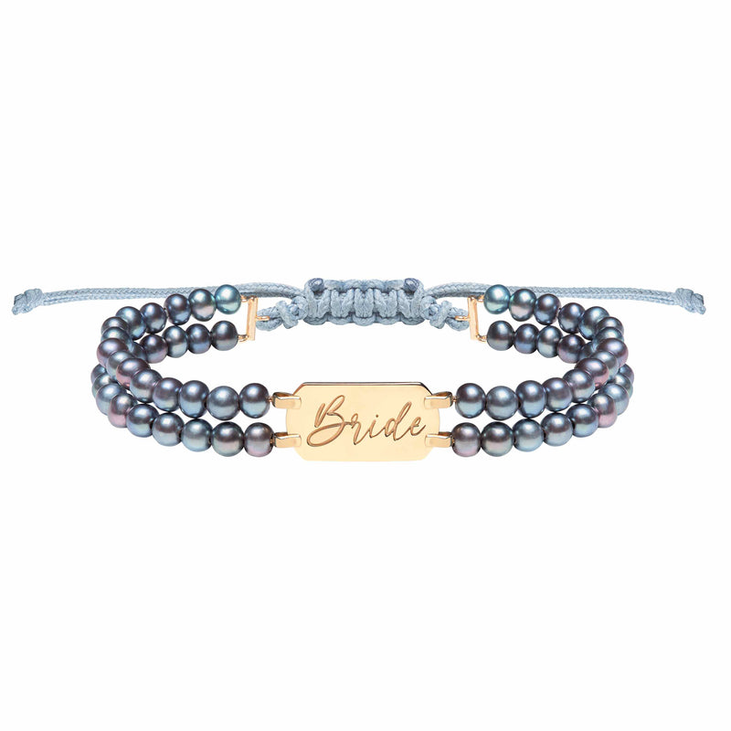 Bride Grey Pearl Double Strand Bracelet