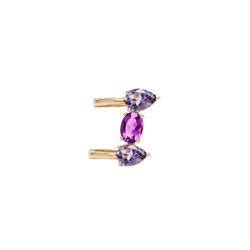 Tanzanite And Amethyst Ear Cuff