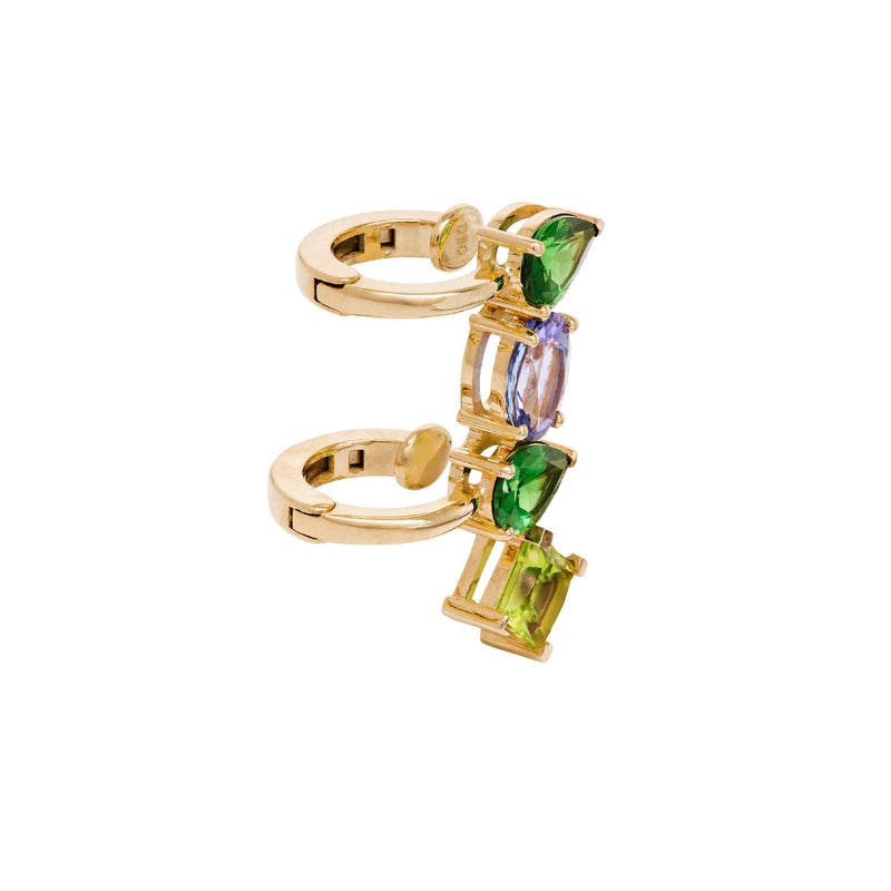 Tanzanite, Tsavorite And Peridot Ear Cuff