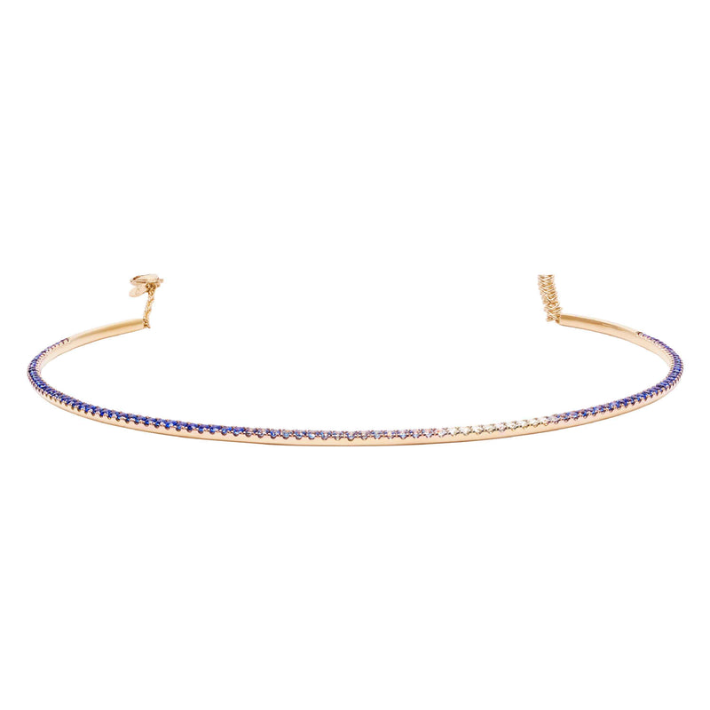 Blue Ombre Bar Choker