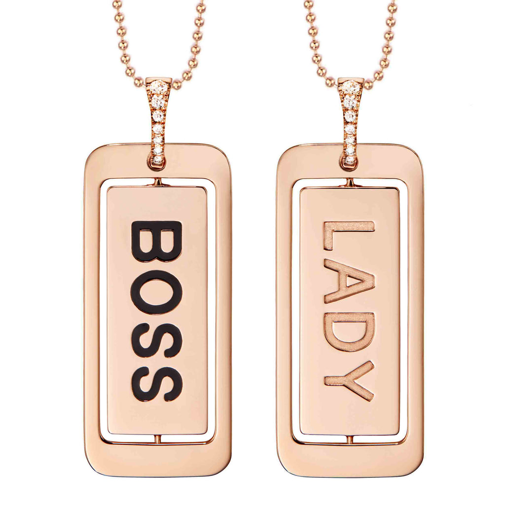 DIANE KORDAS ENAMEL BOSS/LADY PENDANT