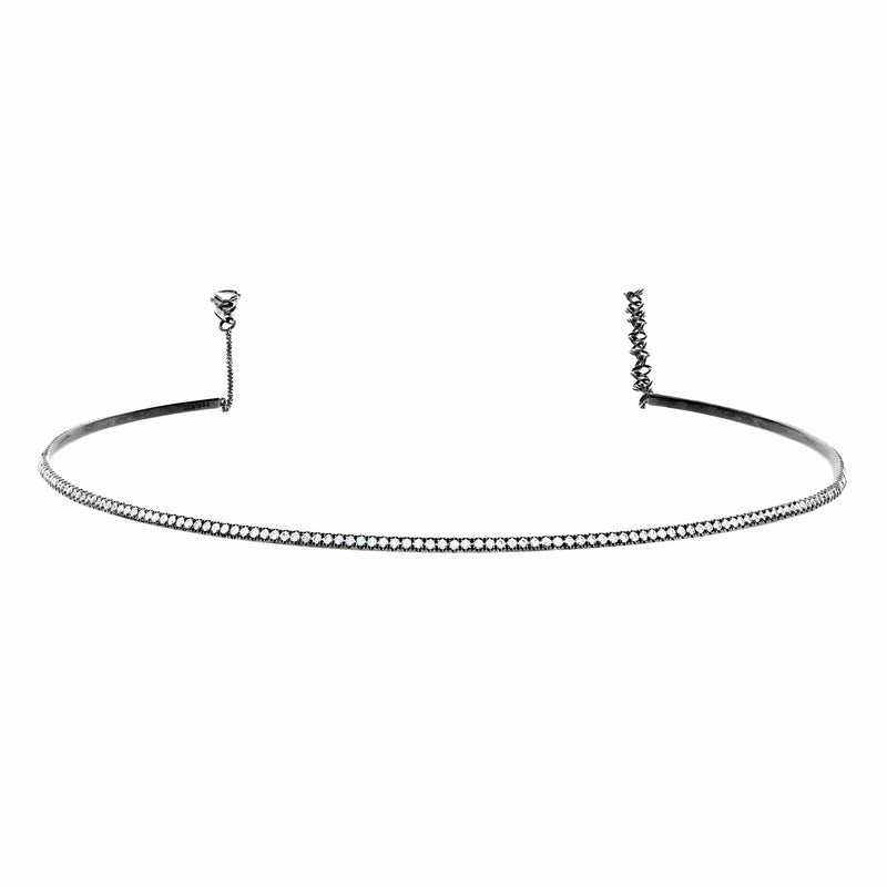 Diane Kordas Full Set Diamond Bar Black Gold Choker