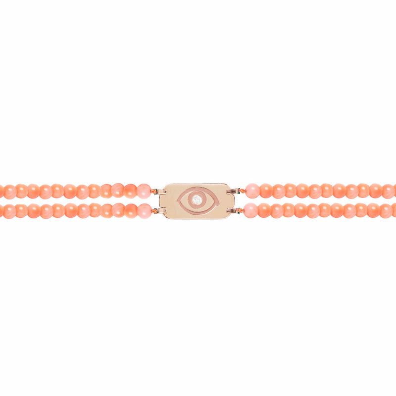 Coral Double Strand Choker