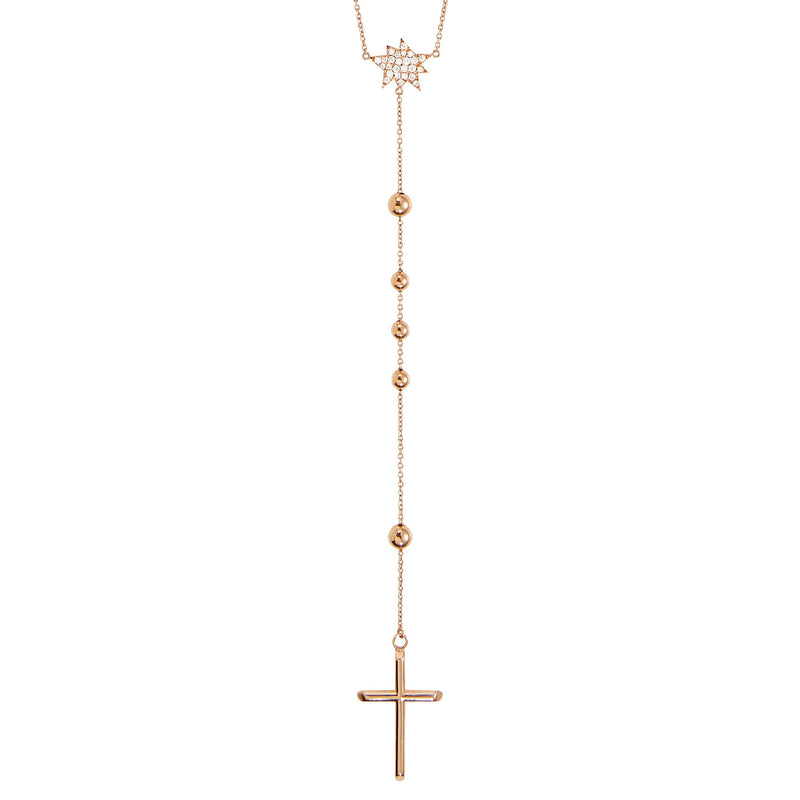 Diane Kordas All Gold Cross Rosary