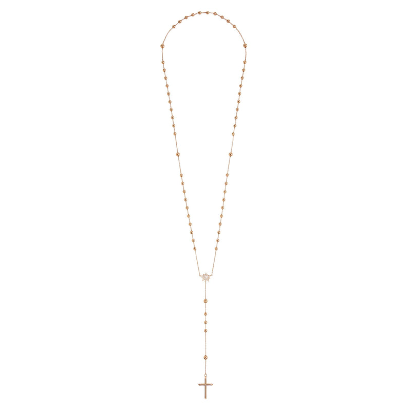 Diane Kordas All Gold Cross Rosary