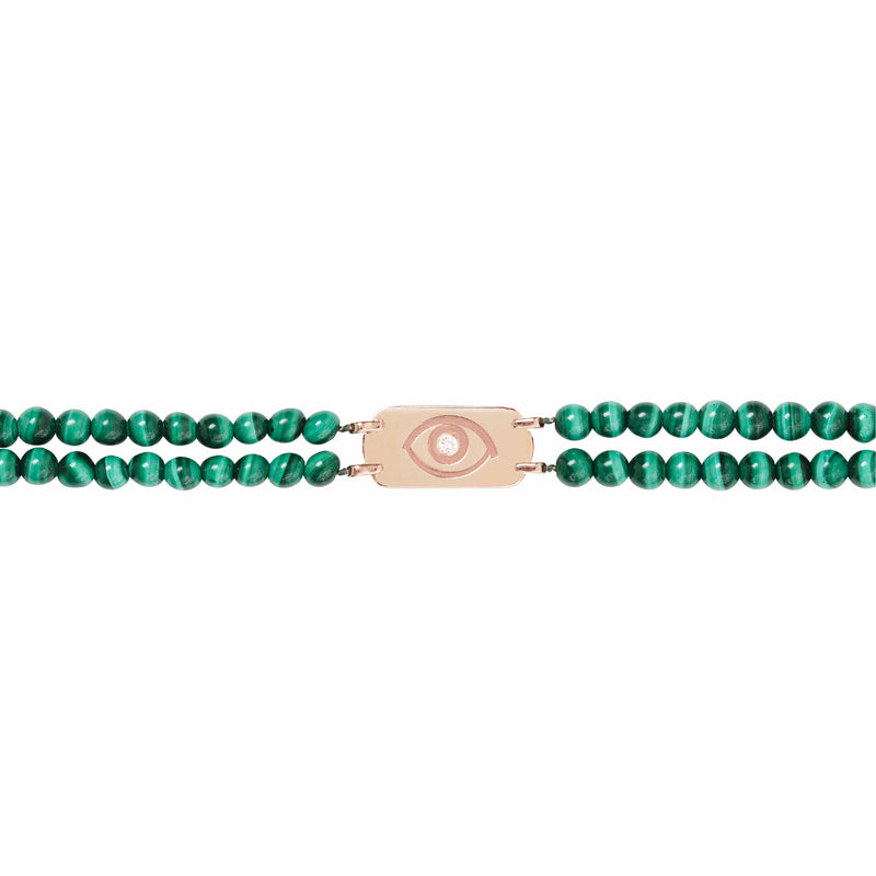 Malachite Double Strand Choker