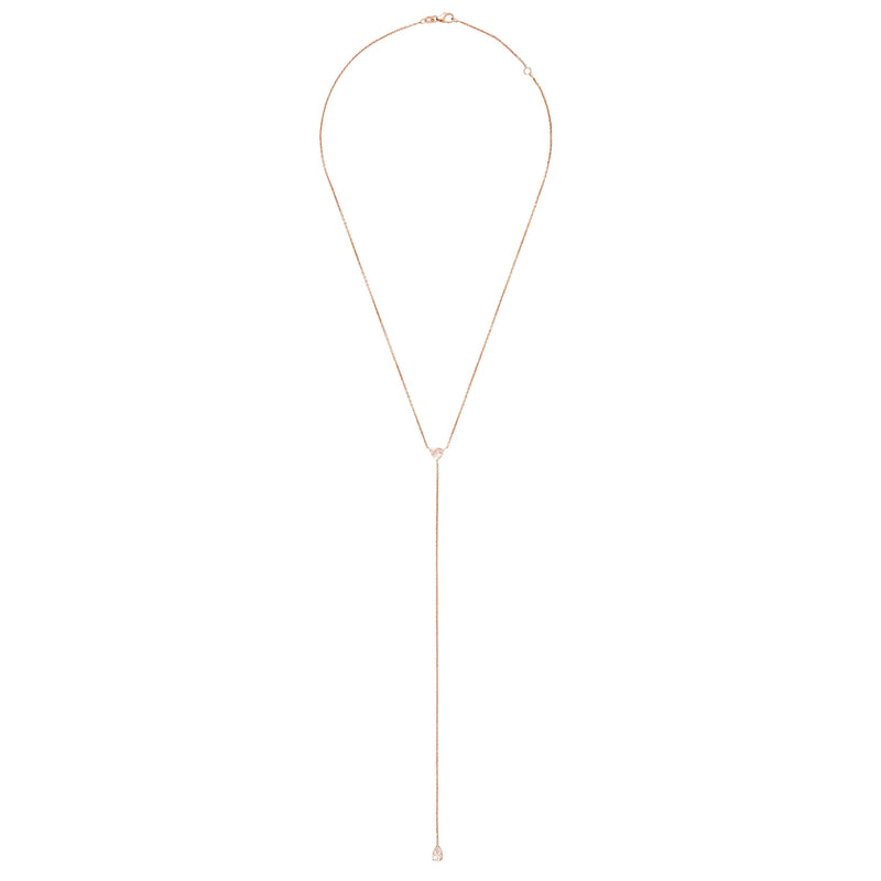 Morganite Lariat Necklace