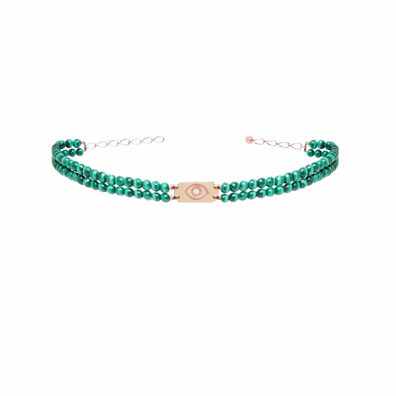 Malachite Double Strand Choker