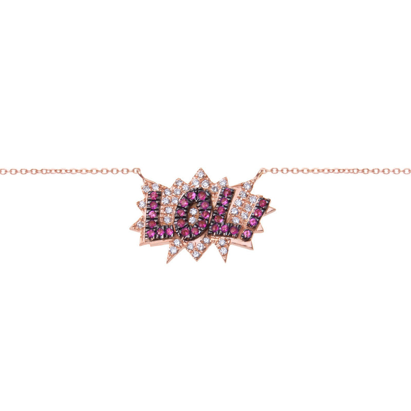Diane Kordas Jewellery LOL! Necklace 18kt gold front