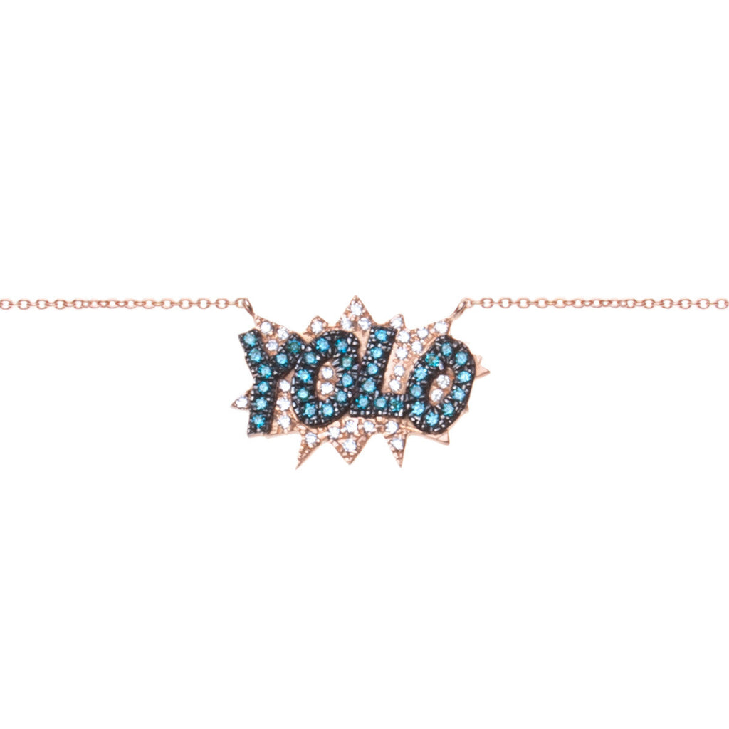 Diane Kordas Jewellery YOLO Necklace 18kt gold front