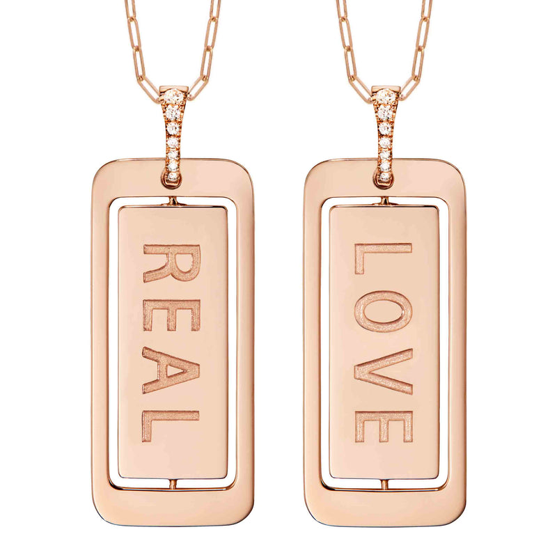 DIANE KORDAS REAL/LOVE 18K GOLD PENDANT