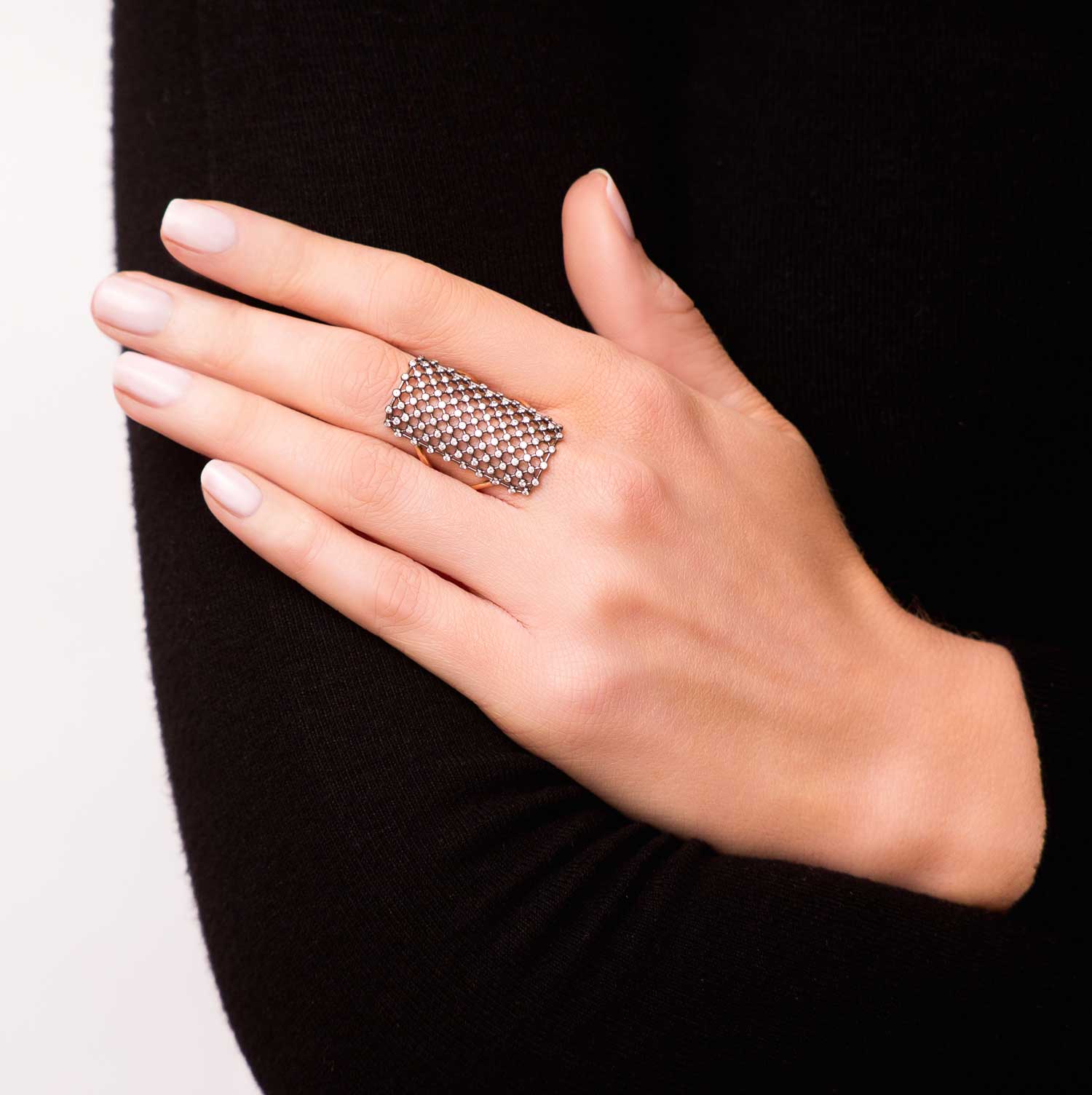 Rectangle Mesh Ring - Main Image