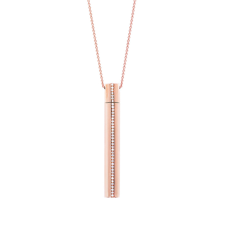 18kt Rose Gold Circular Diamond Line Amulette Main Image