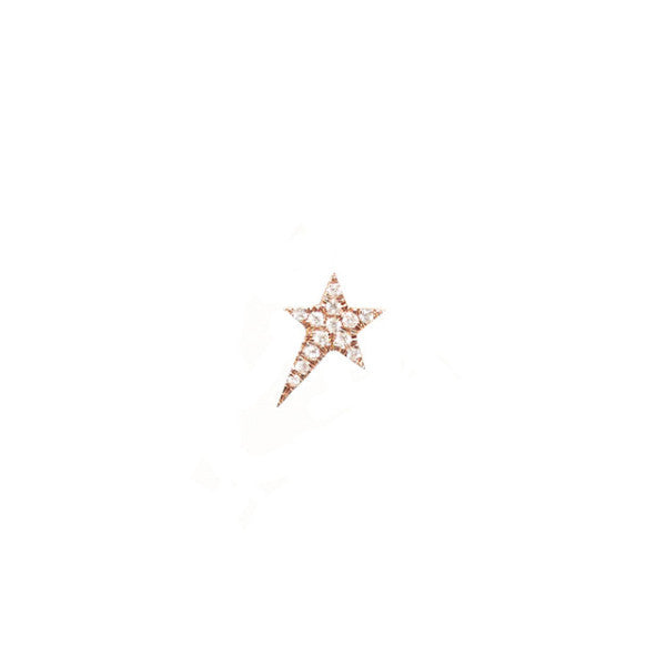 Diane Kordas Jewellery Single Star Stud Earring 18kt gold
