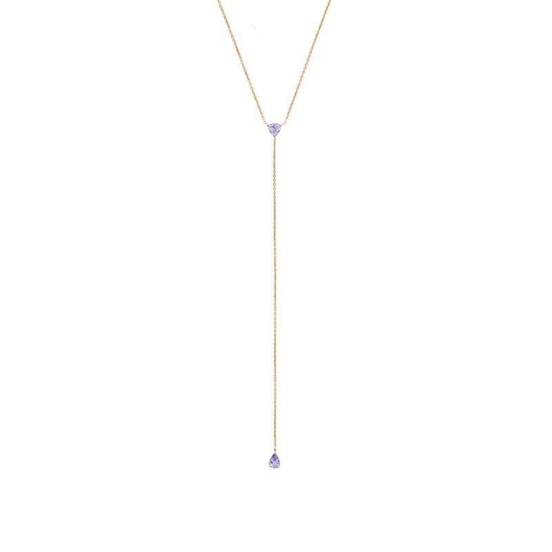 Tanzanite Lariat Necklace