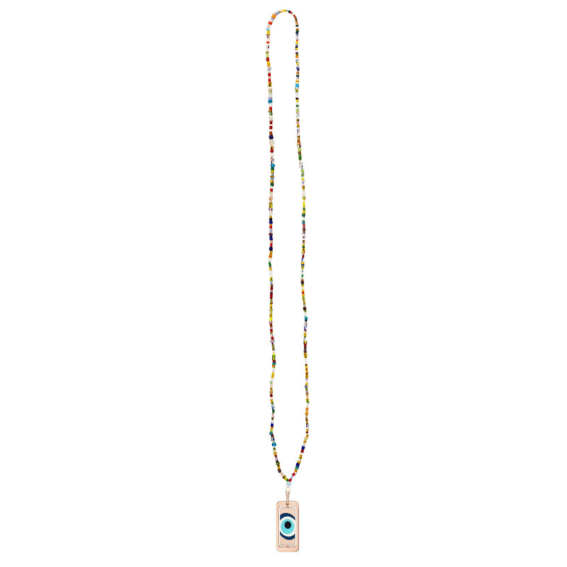 Rainbow Evil Eye I.D Tag Necklace