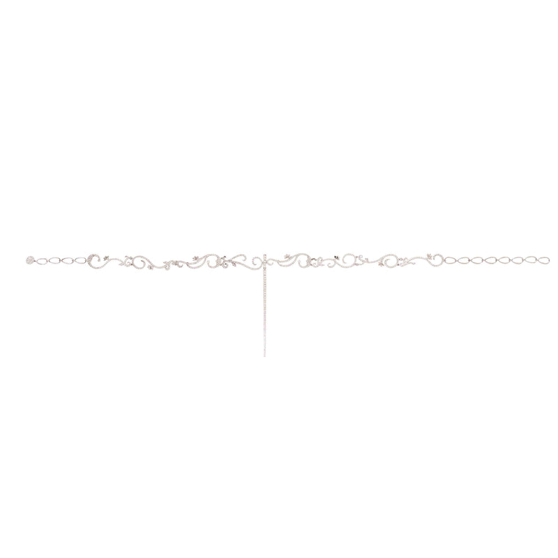 Diamond Vine Choker With Diamond Bar