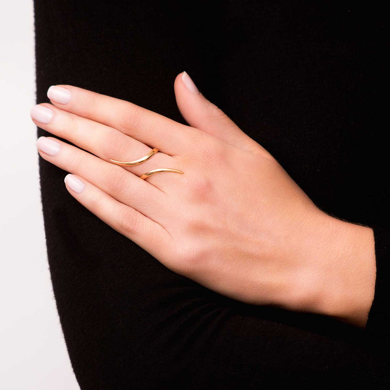 Long Gold Wrap Ring
