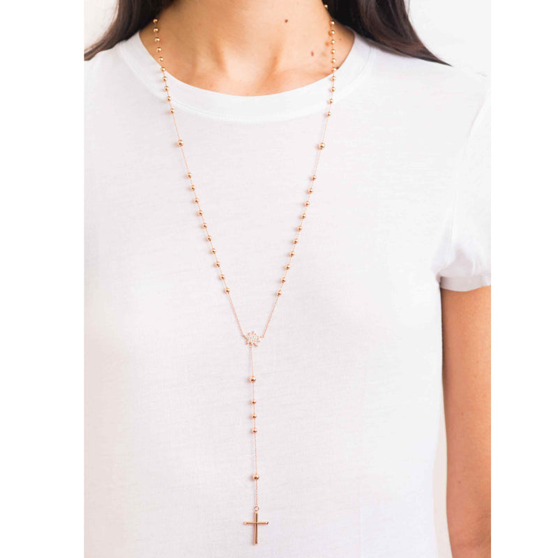 Diane Kordas All Gold Cross Rosary