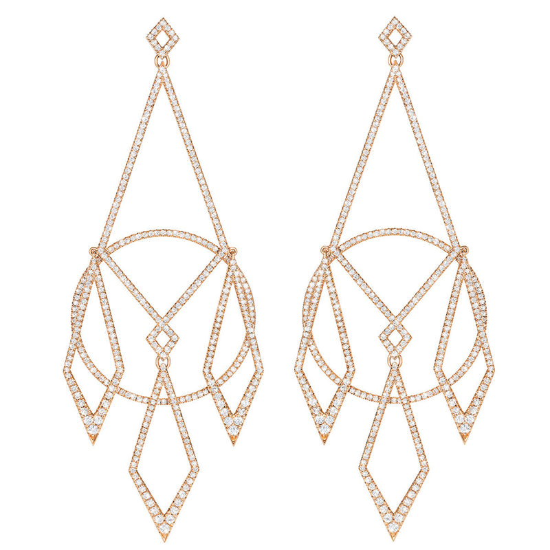 Diane Kordas Diamond Chandelier Earrings