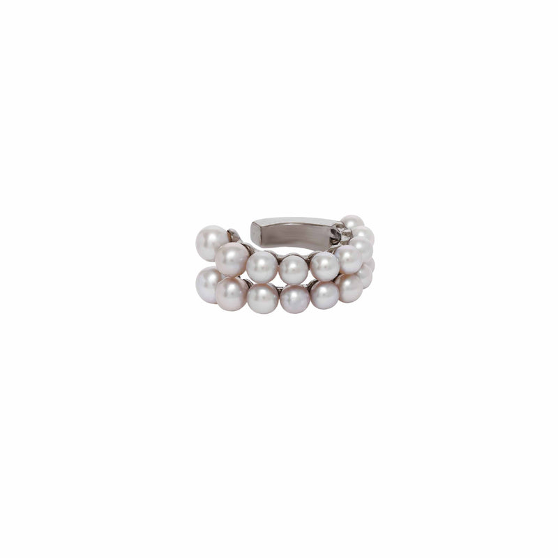 Grey Pearl Double Ear Cuff