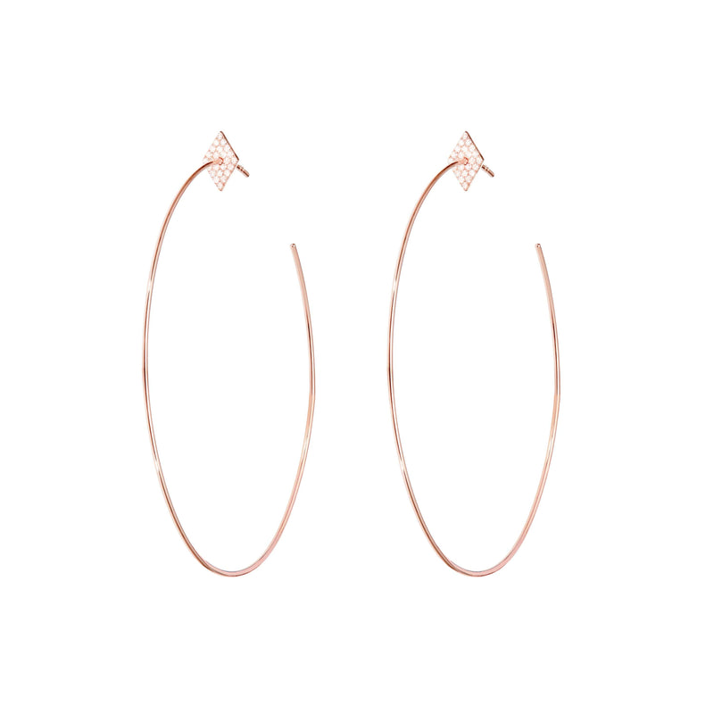 Diane Kordas Diamond Shape Hoop Earrings