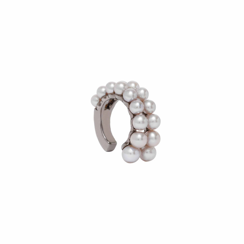 Grey Pearl Double Ear Cuff