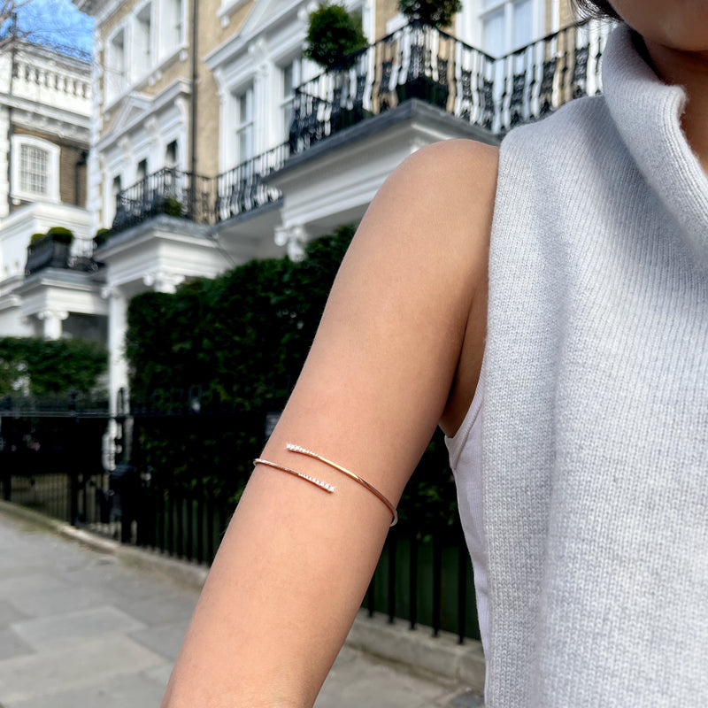 Rose Gold Diamond Arm Cuff