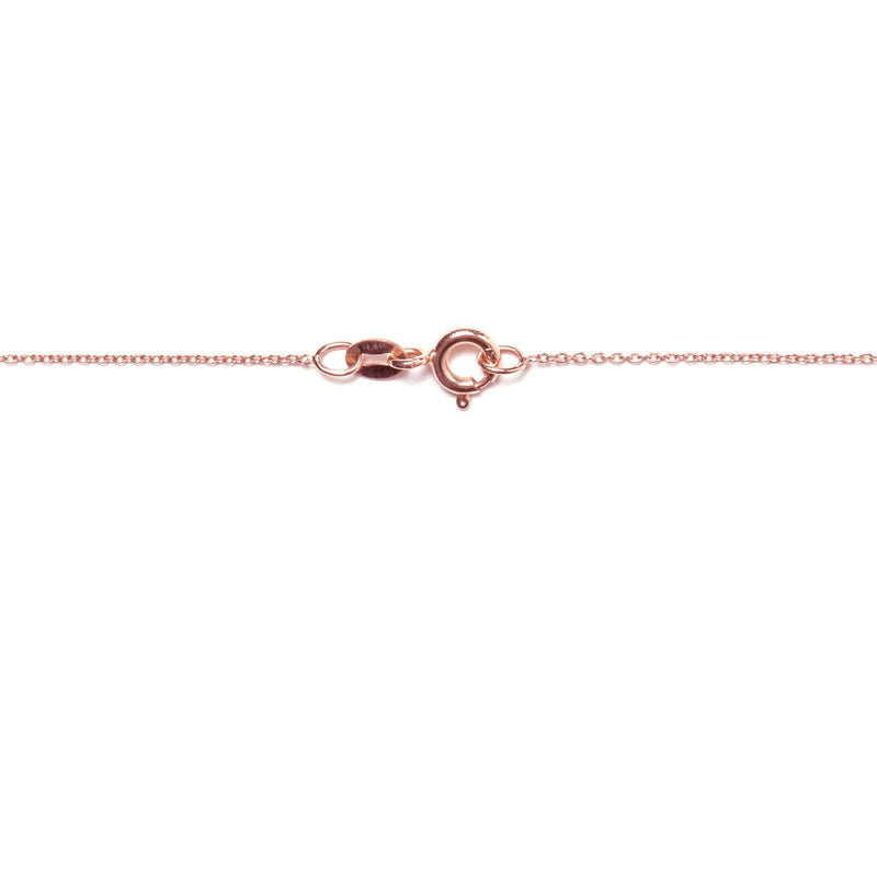 Diane Kordas Jewellery White Diamond Heartbeat Necklace 18kt gold back
